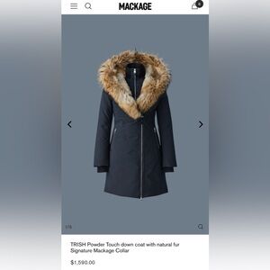 Mackage Black Puffer Coat
